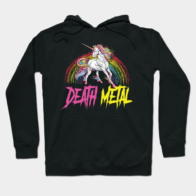 Death Metal Unicorn Hoodie by Imutobi